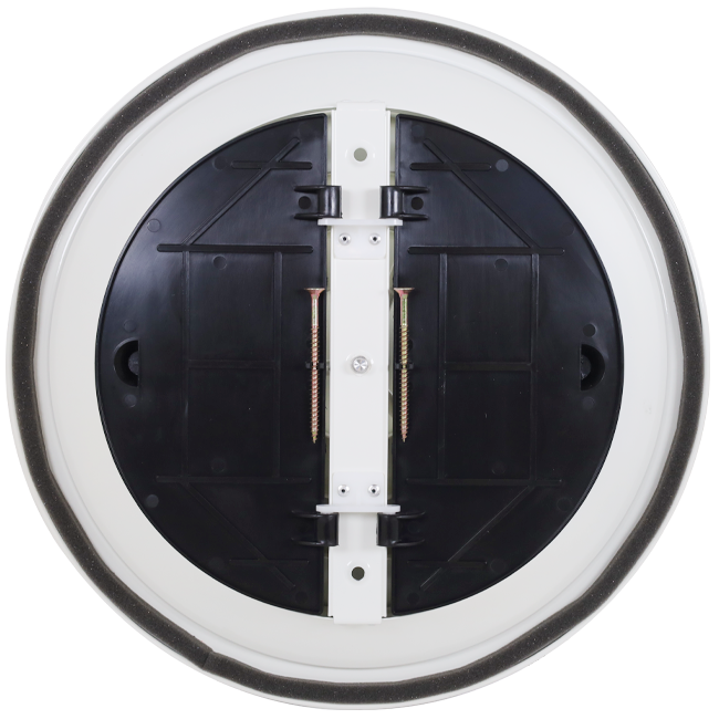 Round ceiling grille with fixed pattern, Ø 250 mm - RAL9010