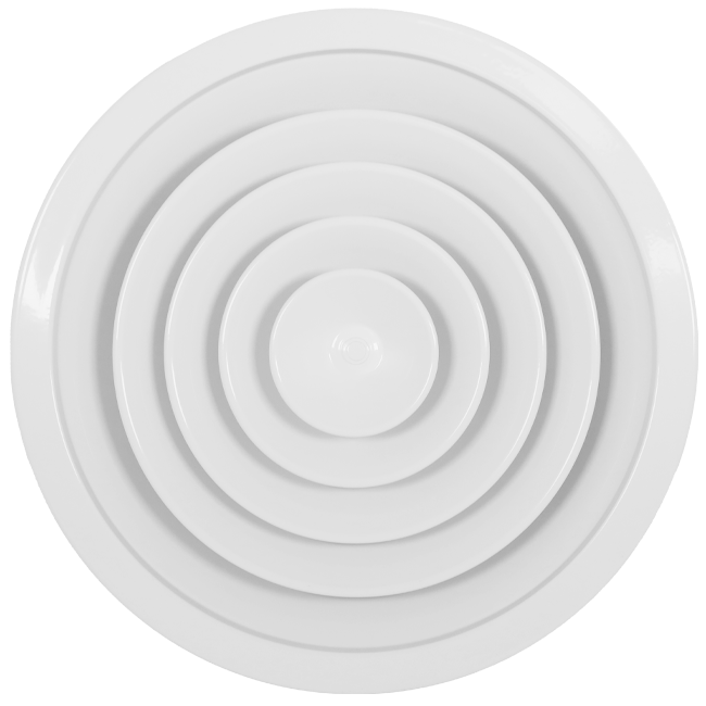 Ceiling diffuser round with fixed pattern Ø 250 mm - RAL9016