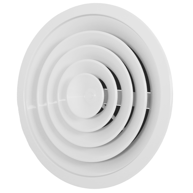 Ceiling diffuser round with fixed pattern Ø 250 mm - RAL9016