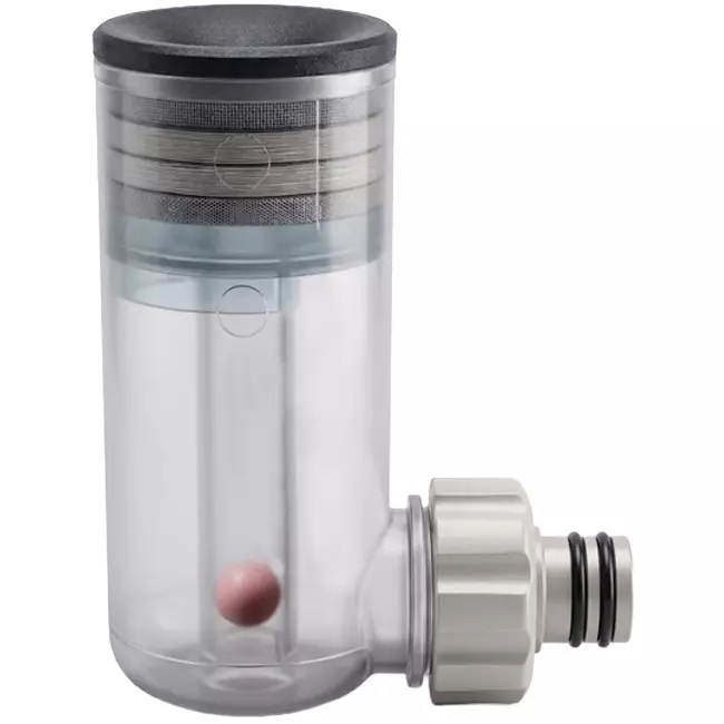 Waterless recessed siphon for condensate drainage.