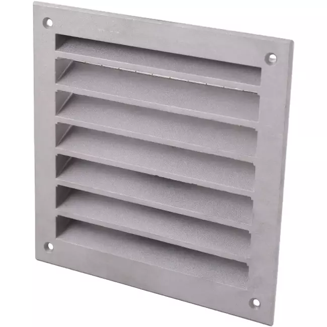 Exterior wall grille aluminum 100x100 mm - Aluminum