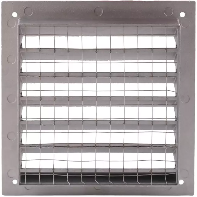 Exterior wall grille aluminum 100x100 mm - Aluminum
