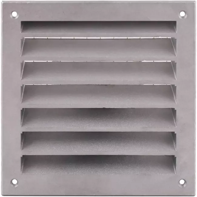 Exterior wall grille aluminum 100x100 mm - Aluminum