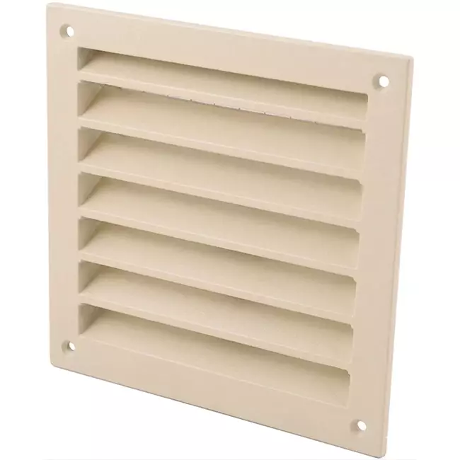 Exterior wall grille aluminum 100x100 mm - RAL 1015