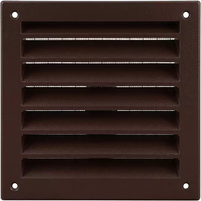 Exterior wall grille aluminum 150x150 mm - RAL 8016
