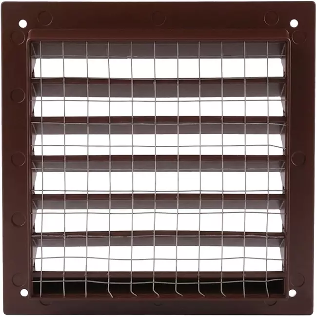 Exterior wall grille aluminum 150x150 mm - RAL 8016