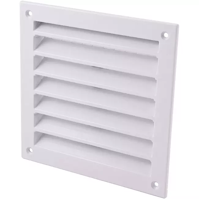 Exterior wall grille aluminum 150x150 mm - RAL 9016