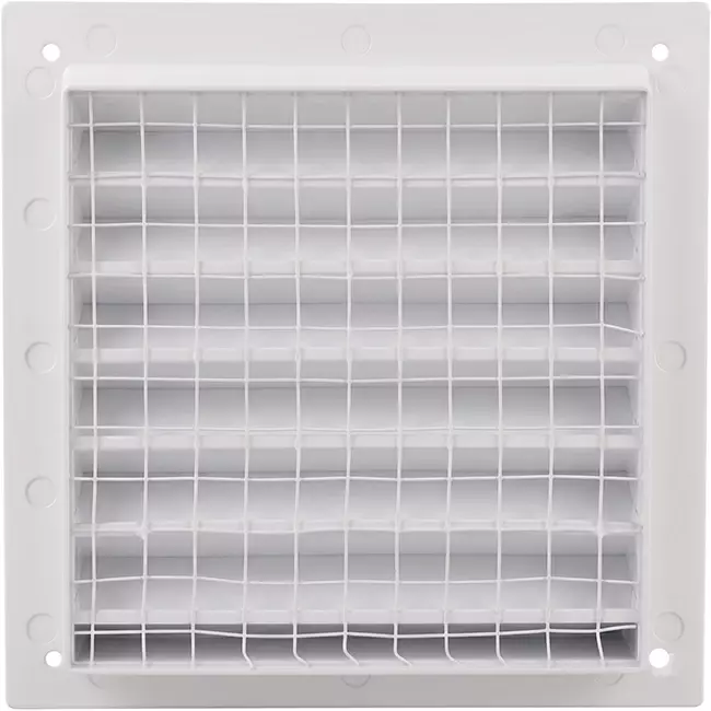 Exterior wall grille aluminum 150x150 mm - RAL 9016