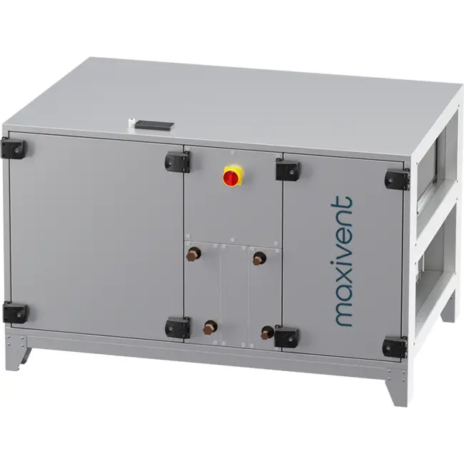 Maxivent WTW air handling units with heat exchanger, 2000 m³/h, with hot-water coil and cold-water coil, horizontal, right-side configuration - RHE 2000 H WKJR