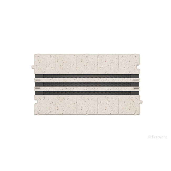 Ergovent adapter for modular insertable linear grilles, 500 mm - 3 slots