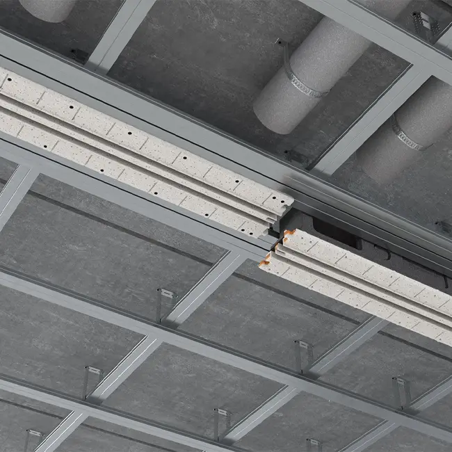 Ergovent Frameless Insertable Linear Grille, 1050 mm, with 125 mm Connection Diameter - Air Conditioning - 2 Slots