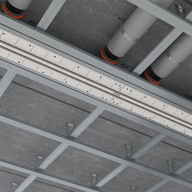 Ergovent Frameless Insertable Linear Grille, 1050 mm, with 125 mm Connection Diameter - Air Conditioning - 2 Slots