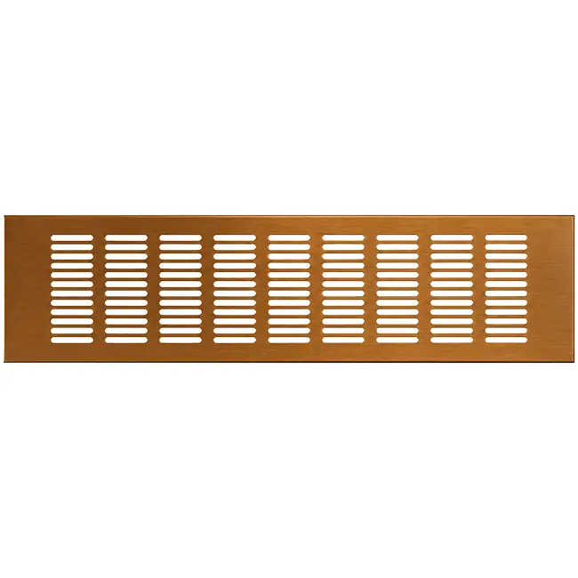 Aluminum baseboard grille - brushed copper, L=400 mm x H=100 mm - RA1040G