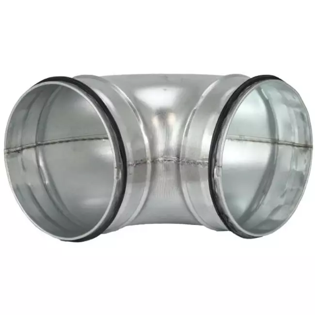 Short round spiral bend 90° Ø 80mm for spiral duct