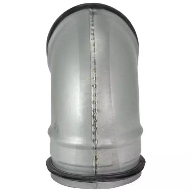Short round spiral bend 90° Ø 80mm for spiral duct