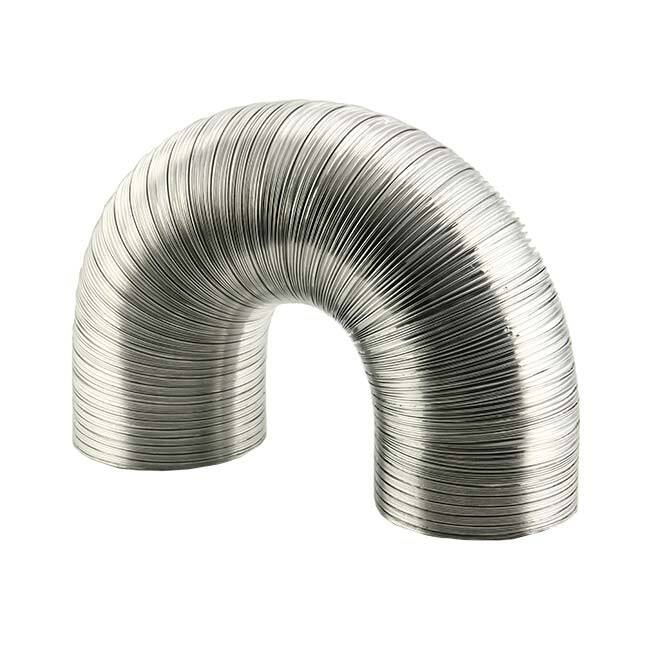 Rigid aluminium ventilation hose diameter 150 mm length 1.5 metres