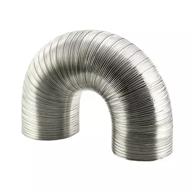 Rigid aluminium ventilation hose diameter 120 mm length 1.5 metres