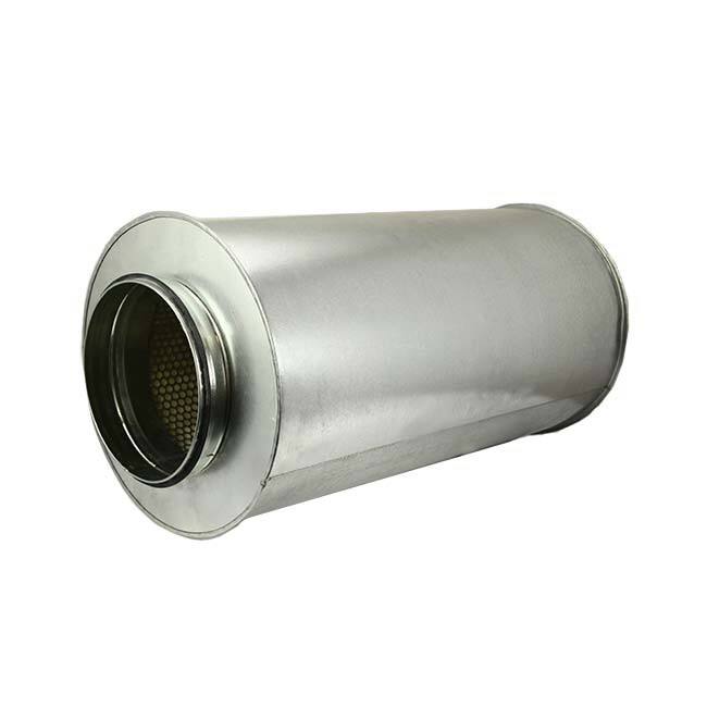 Round silencer diameter 100 mm - length 600 mm (50 mm insulation)