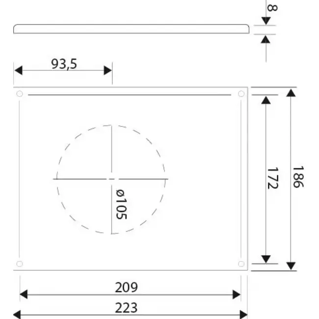 Vent Axia cover panel for Svara Black