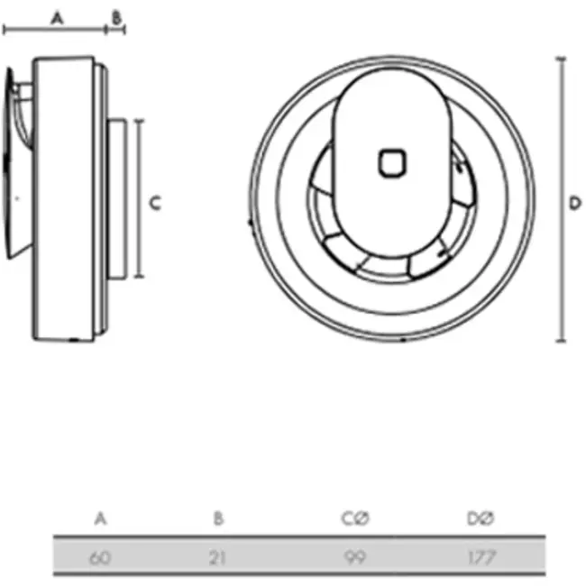 Svara Bathroom Fan with Timer, Humidity and Light Sensor, 100-125 mm (App-Controlled) BLACK