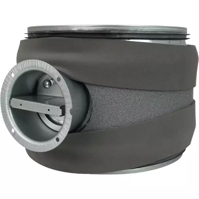 Thermoduct 9 mm, manually operated control damper, diameter 180 mm, insulated