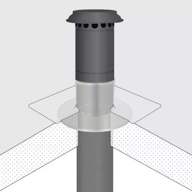 MVHR High Efficiency roof terminal Thermoduct insulated 125mm