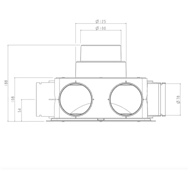 Ubbink Air Excellent air distribution box DBOX208 V125