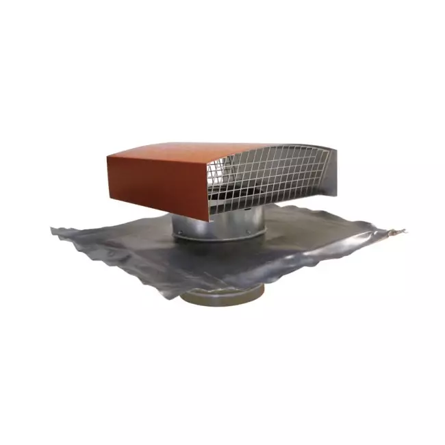 Econox CTM roof terminal Ø 160mm aluminium red with weather collar