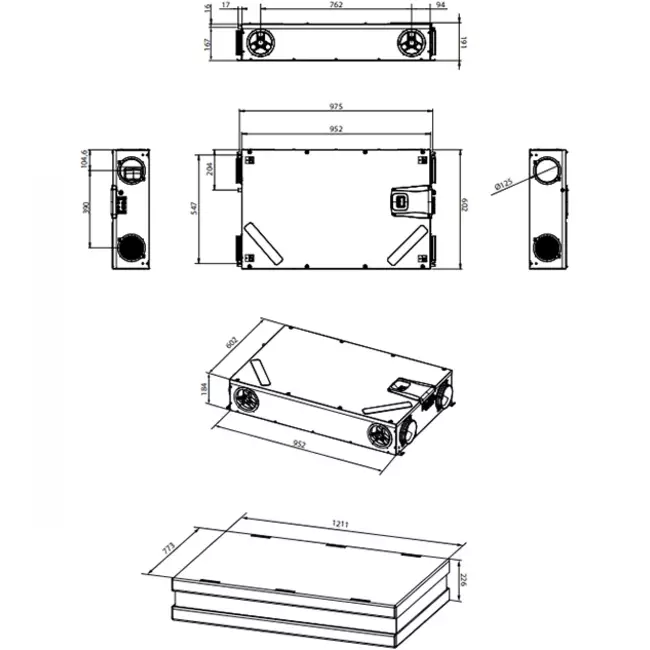 Vasco D150 Compact MVHR - 150 m³/h