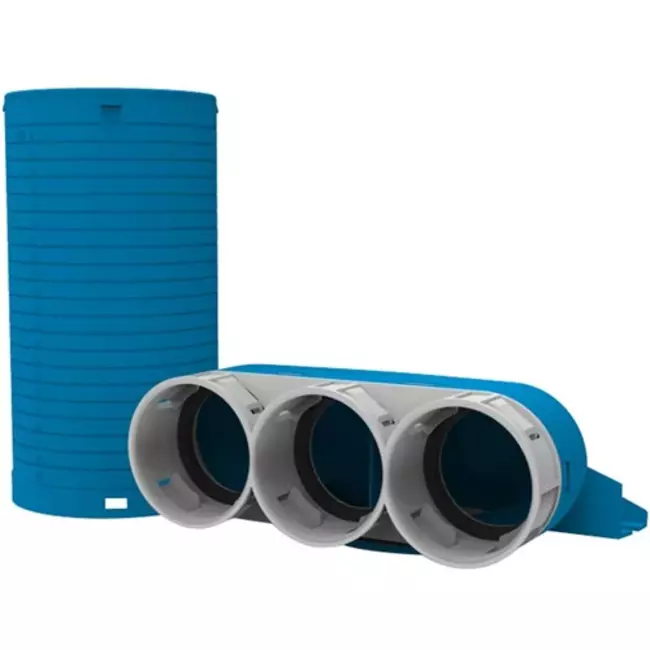 Vent-Axia Uniflexplus valve manifold 3 x Ø69mm with spigot Ø125mm