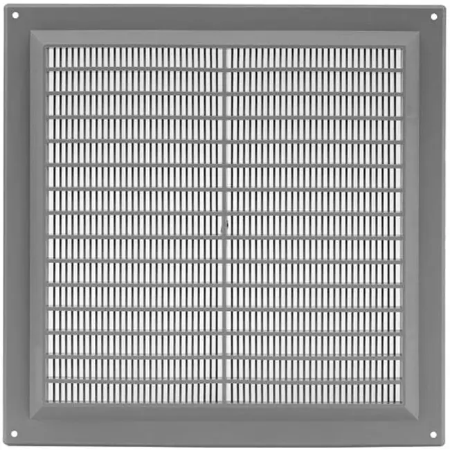 Ventilation grille square with grill 250x250 grey