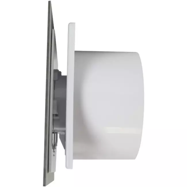Air Roxy bathroom extractor fan with connection diameter 100 mm with pull cord and power plug - front panel in gold aluminium