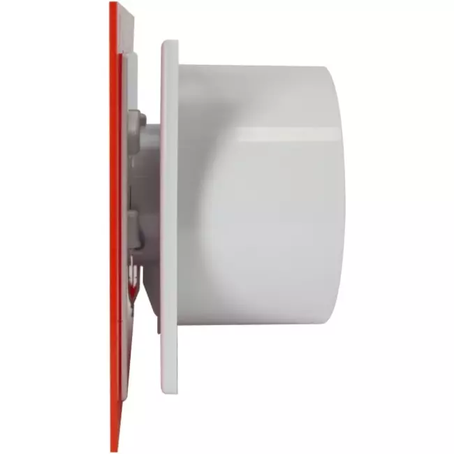 Air Roxy bathroom extractor fan with connection diameter 100 mm with pull cord and power plug - front panel in red plastic