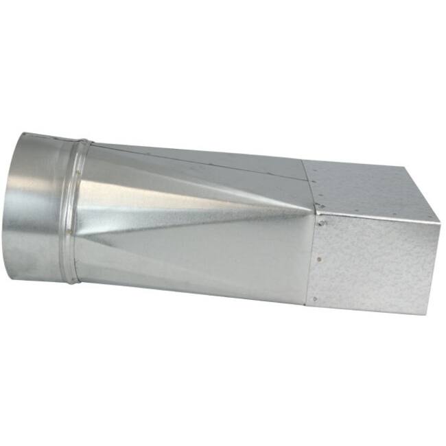 Reducer 165x80 to diameter: 160 mm for galvanised flat duct