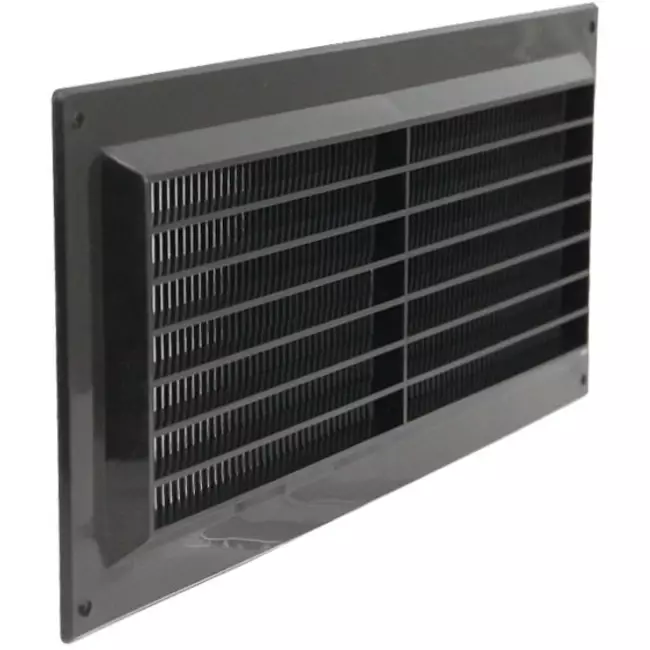 Ventilation grille plastic rectangular 130x300 black - VR1330M