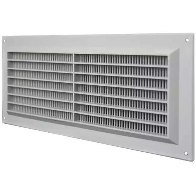Ventilation grille rectangular with grill 130x300 grey - VR1330P