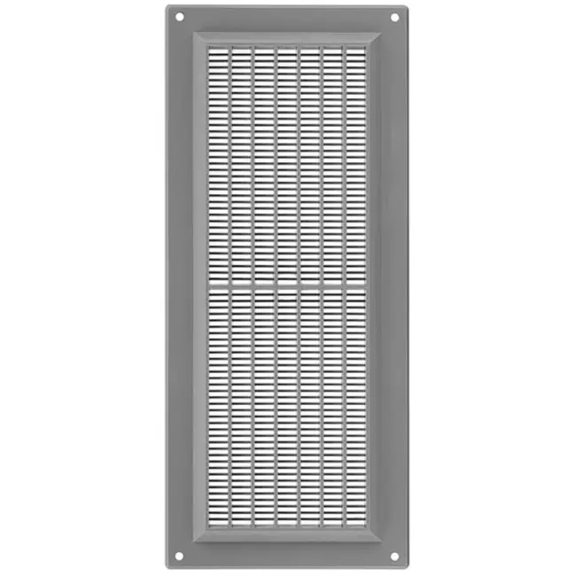 Ventilation grille rectangular with grill 130x300 grey - VR1330P