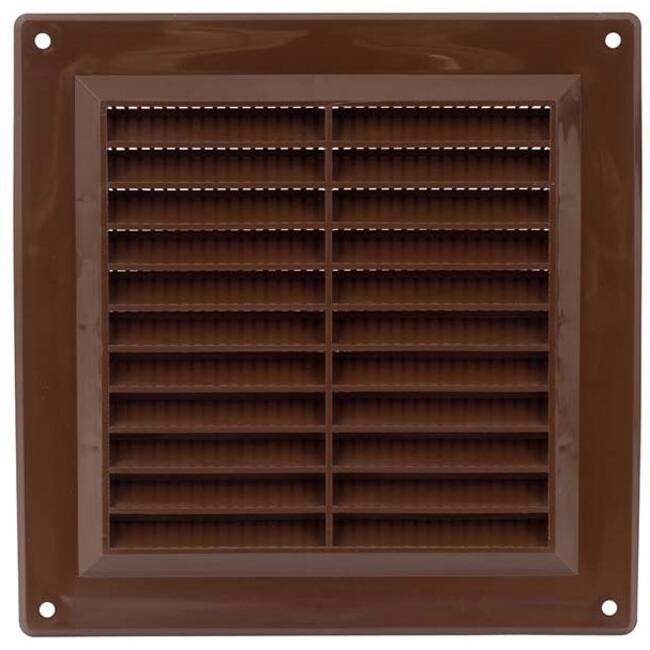 Ventilation grille plastic square 150x150 mm brown - VR1550B