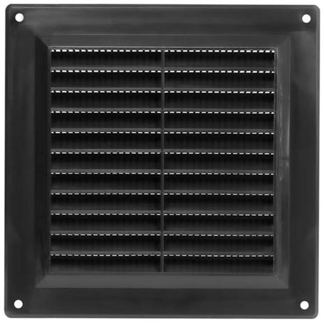 Ventilation grille plastic 150x150 mm black - VR1515M