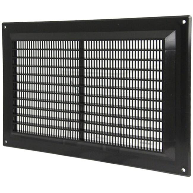 Ventilation grille plastic rectangular 250x170 black - VR2517M