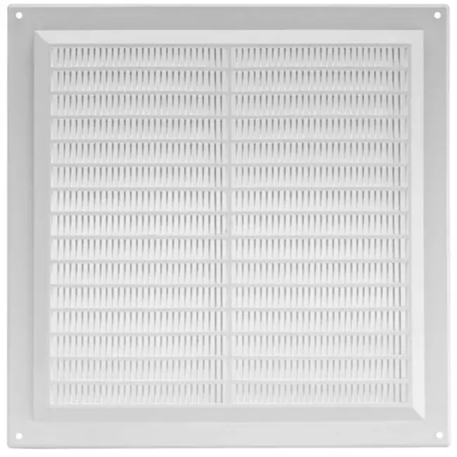 Ventilation grille square with grill 250x250 white - VR2525