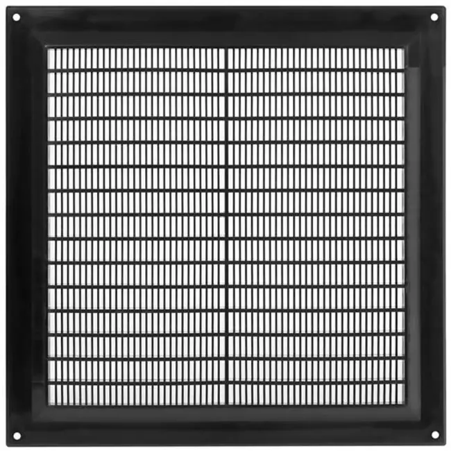 Ventilation grille plastic rectangular 250x250 black - VR2525M