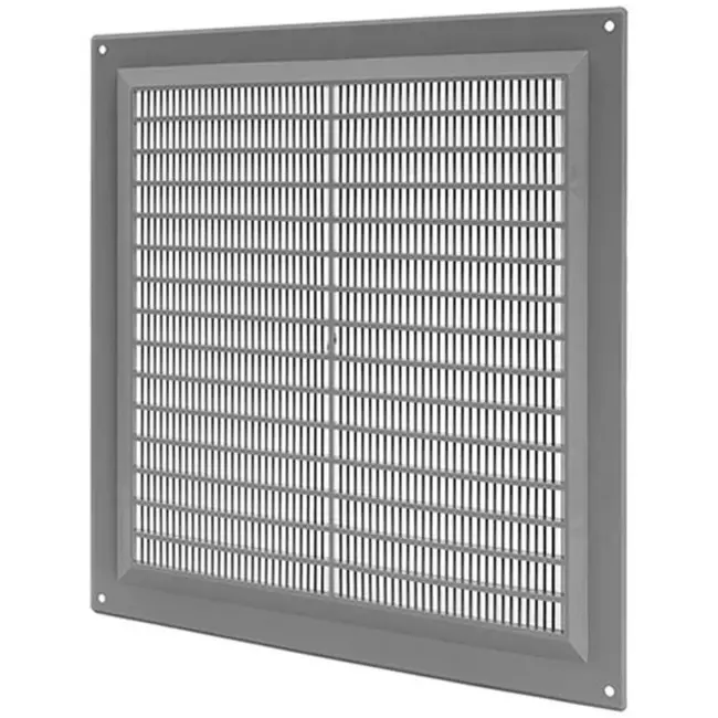 Ventilation grille square with grill 250x250 grey