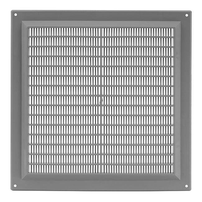 Ventilation grille square with grill 250x250 grey