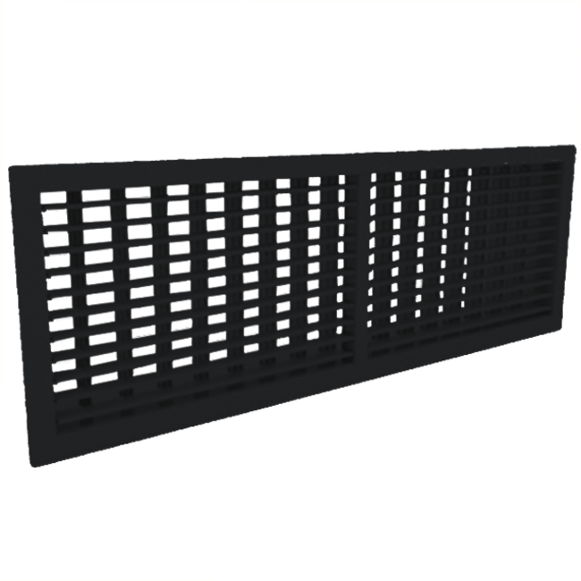 Wall grille 800 x 500, aluminium, with screw fixing and double adjustable vanes - mixed colour RAL 9005