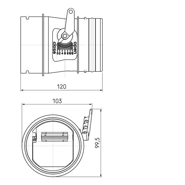 Ubbink Air Excellent 34C controllable valve