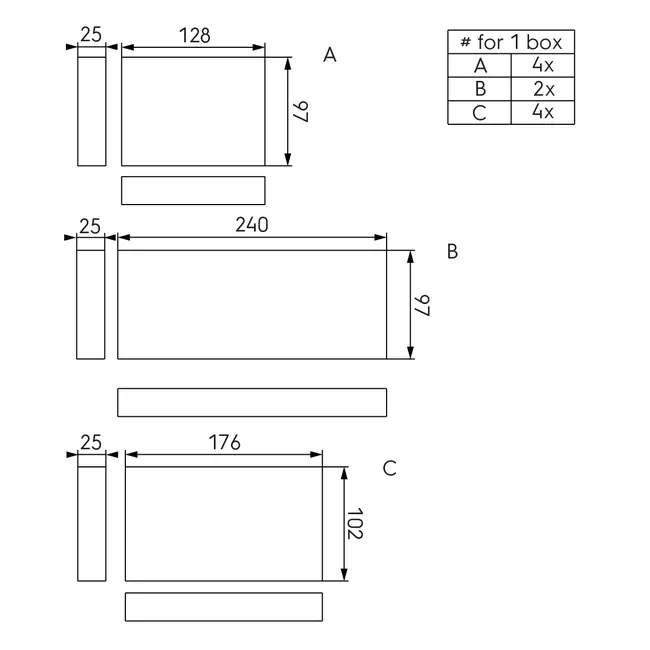 Ubbink Air Excellent DBOX damper set