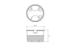 Ubbink Air Excellent 23C end cap connection