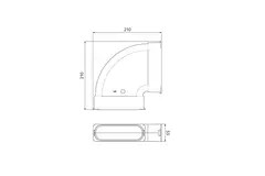 Ubbink Air Excellent 45SC kit bend horizontal