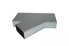 T-piece 45 degrees 220x80 mm - 170x80 mm for ducting